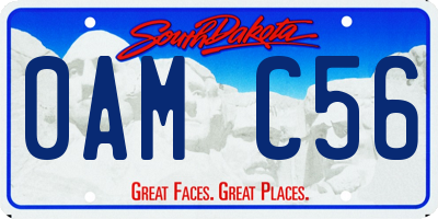 SD license plate 0AMC56