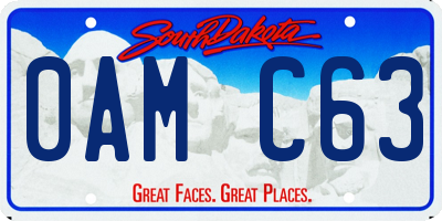 SD license plate 0AMC63