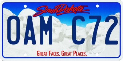 SD license plate 0AMC72