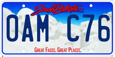 SD license plate 0AMC76