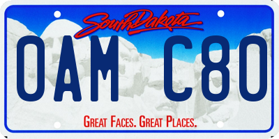 SD license plate 0AMC80