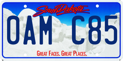 SD license plate 0AMC85