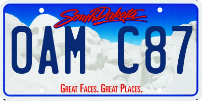 SD license plate 0AMC87