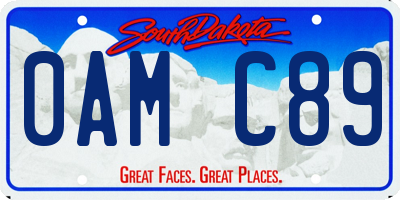 SD license plate 0AMC89