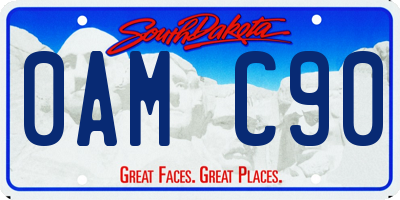 SD license plate 0AMC90