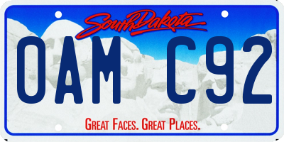 SD license plate 0AMC92