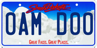 SD license plate 0AMD00