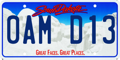 SD license plate 0AMD13