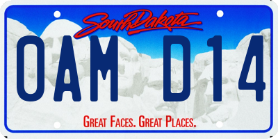 SD license plate 0AMD14