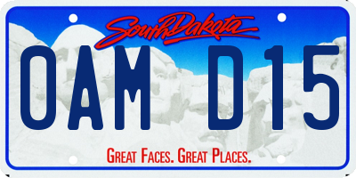 SD license plate 0AMD15