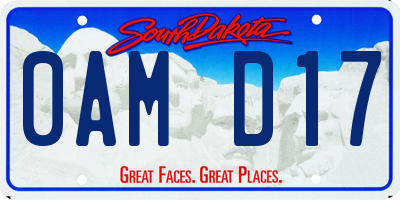 SD license plate 0AMD17