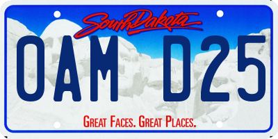 SD license plate 0AMD25