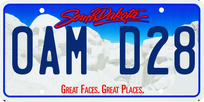 SD license plate 0AMD28