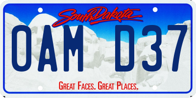 SD license plate 0AMD37