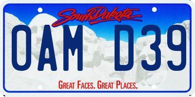 SD license plate 0AMD39