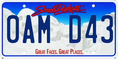 SD license plate 0AMD43