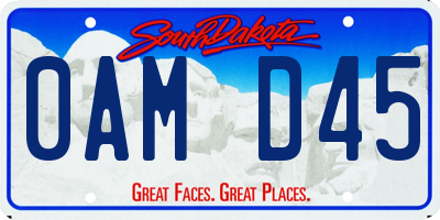 SD license plate 0AMD45