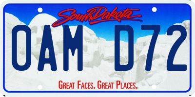 SD license plate 0AMD72