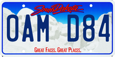 SD license plate 0AMD84