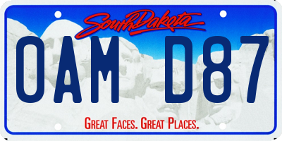 SD license plate 0AMD87