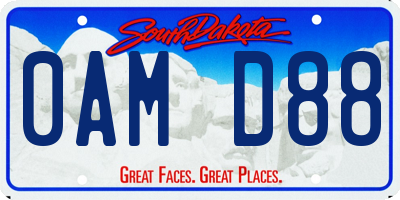 SD license plate 0AMD88