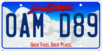 SD license plate 0AMD89
