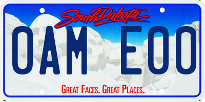 SD license plate 0AME00