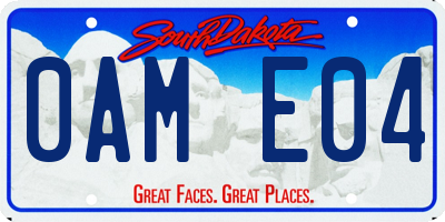 SD license plate 0AME04