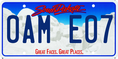 SD license plate 0AME07