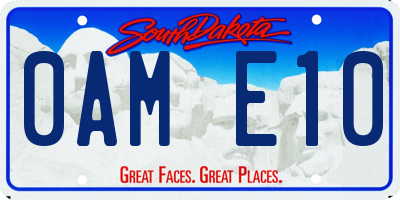 SD license plate 0AME10