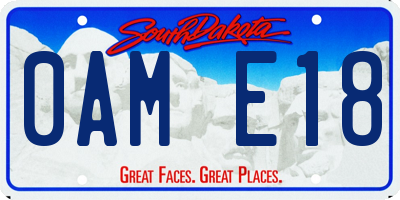 SD license plate 0AME18