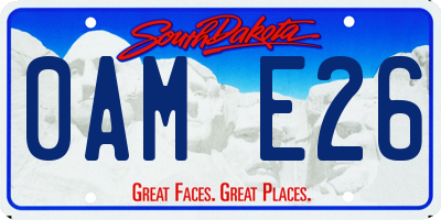 SD license plate 0AME26