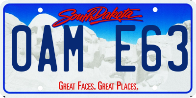 SD license plate 0AME63