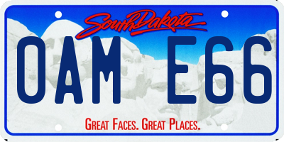 SD license plate 0AME66
