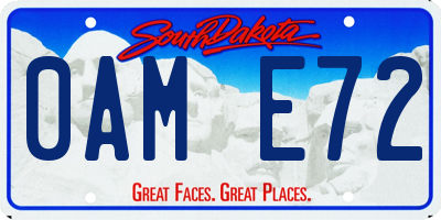 SD license plate 0AME72