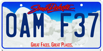 SD license plate 0AMF37