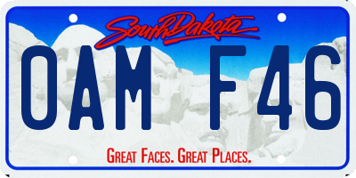 SD license plate 0AMF46