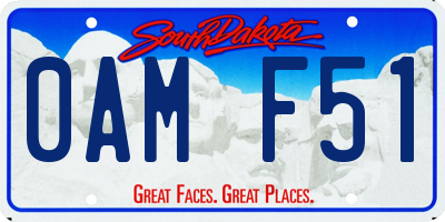 SD license plate 0AMF51