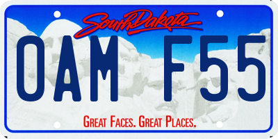 SD license plate 0AMF55
