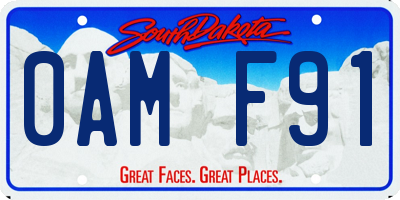 SD license plate 0AMF91