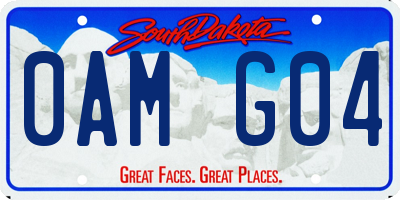 SD license plate 0AMG04