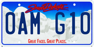 SD license plate 0AMG10