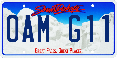 SD license plate 0AMG11