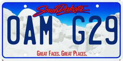 SD license plate 0AMG29