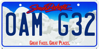 SD license plate 0AMG32