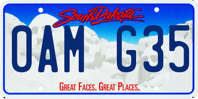 SD license plate 0AMG35