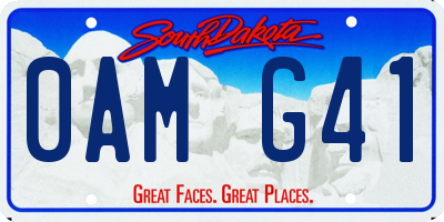 SD license plate 0AMG41