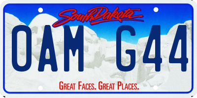 SD license plate 0AMG44