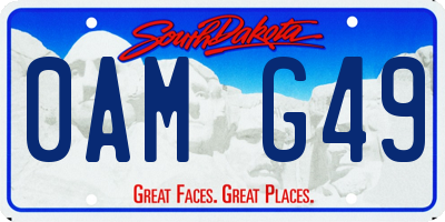 SD license plate 0AMG49