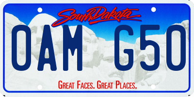 SD license plate 0AMG50